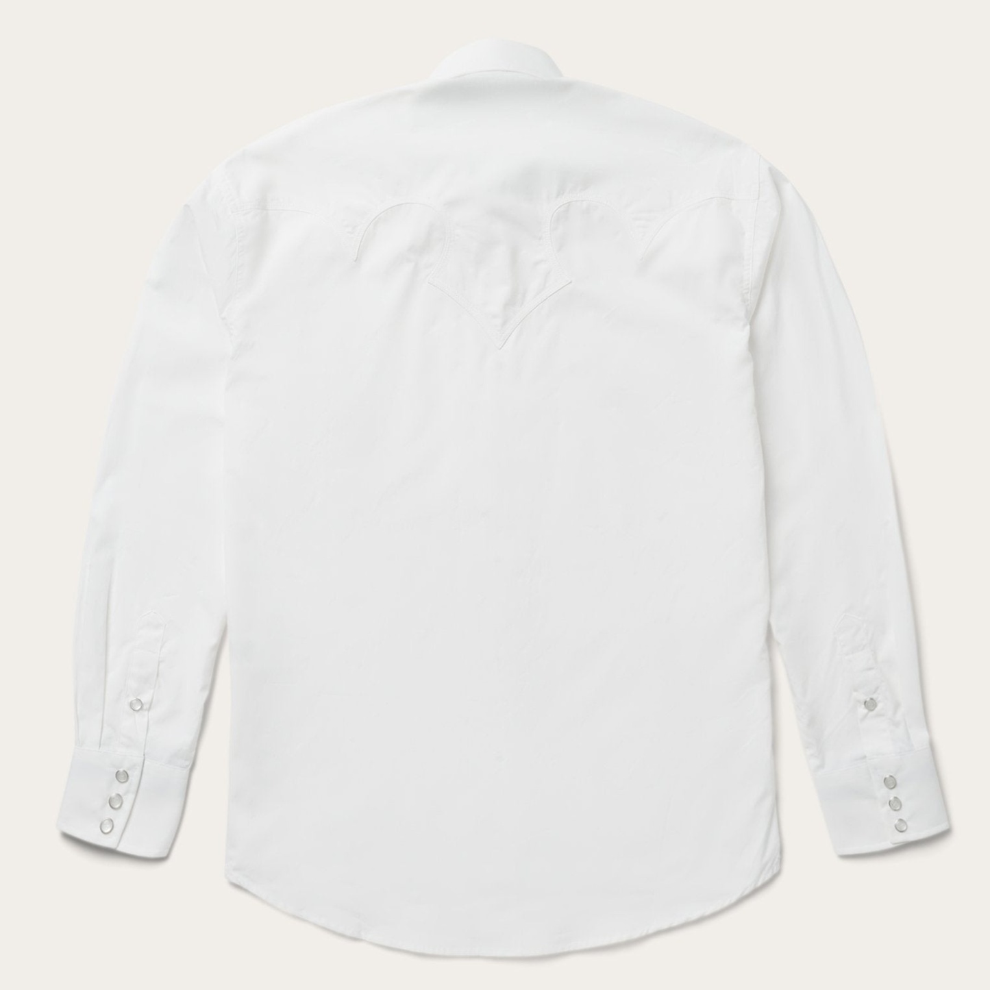 Classic Solid Snap Poplin Shirt In Optic White