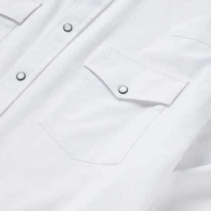 White Oxford Western Shirt-MesaThread