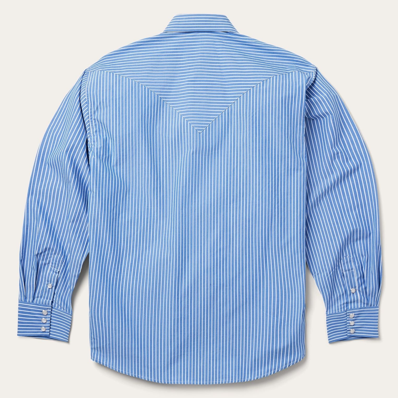 The Cobalt Rail | Precision Stripe Long-Sleeve Western Shirt