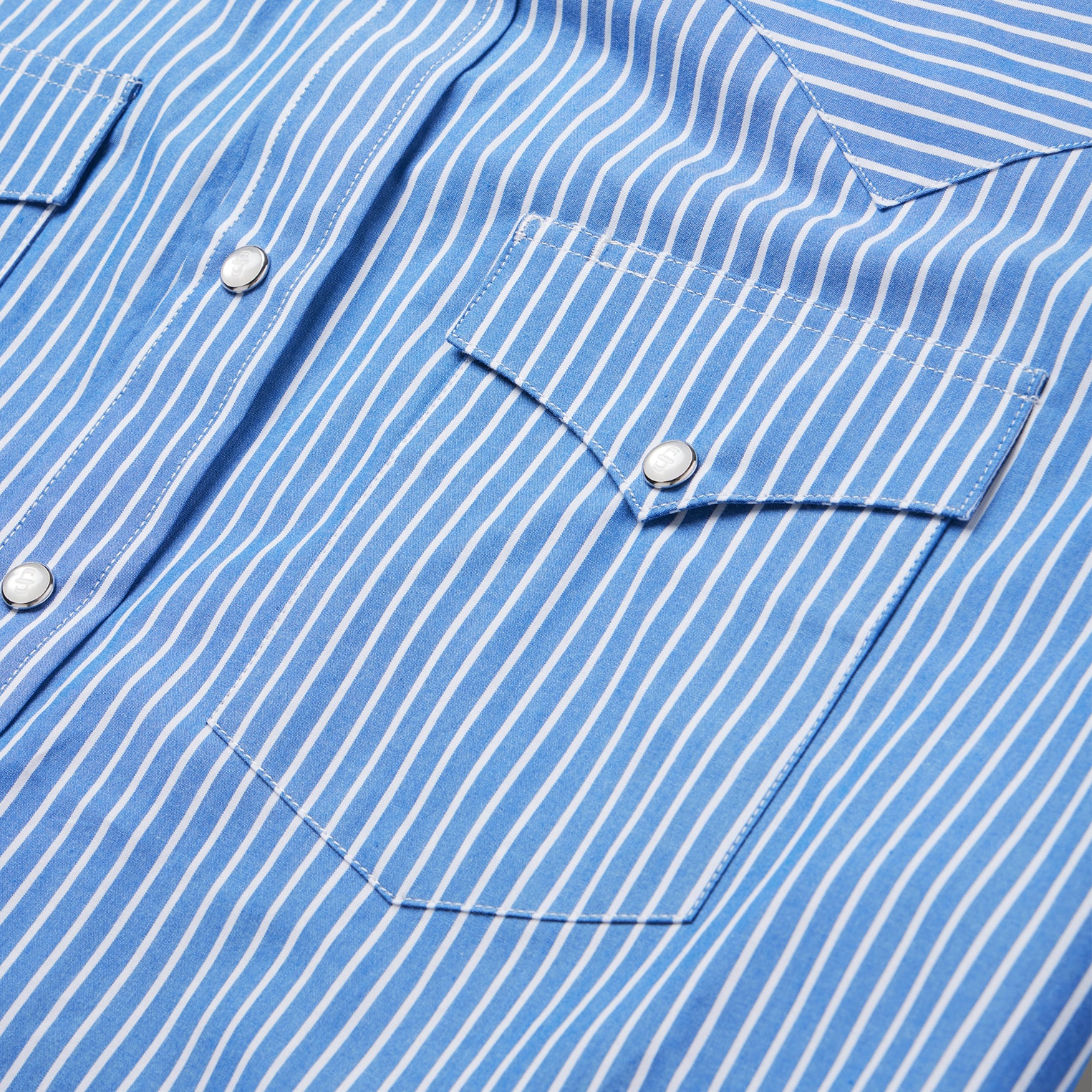 Blue Western Stripe Shirt-MesaThread