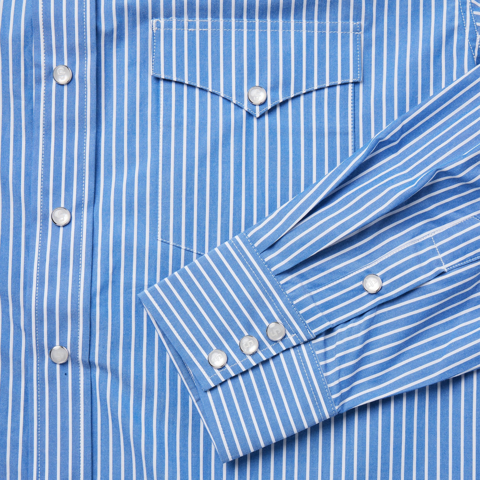 Blue Western Stripe Shirt-MesaThread