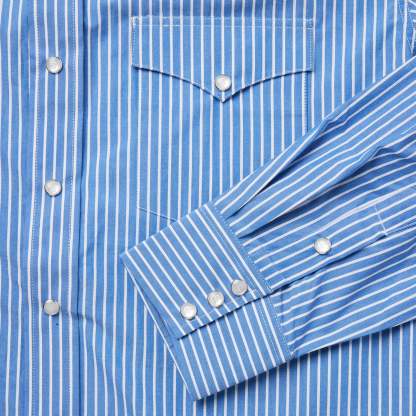 Blue Western Stripe Shirt-MesaThread