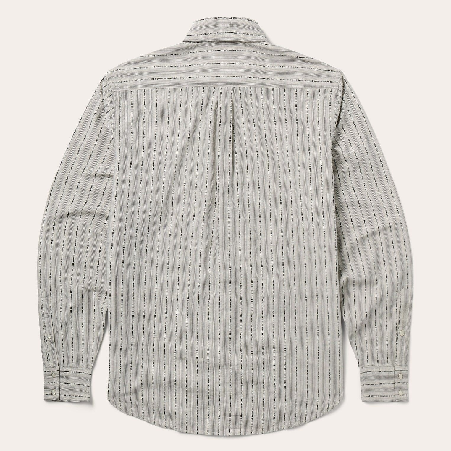 The Iron-Grey Rail | Textured Stripe Heritage Long-Sleeve Shirt
