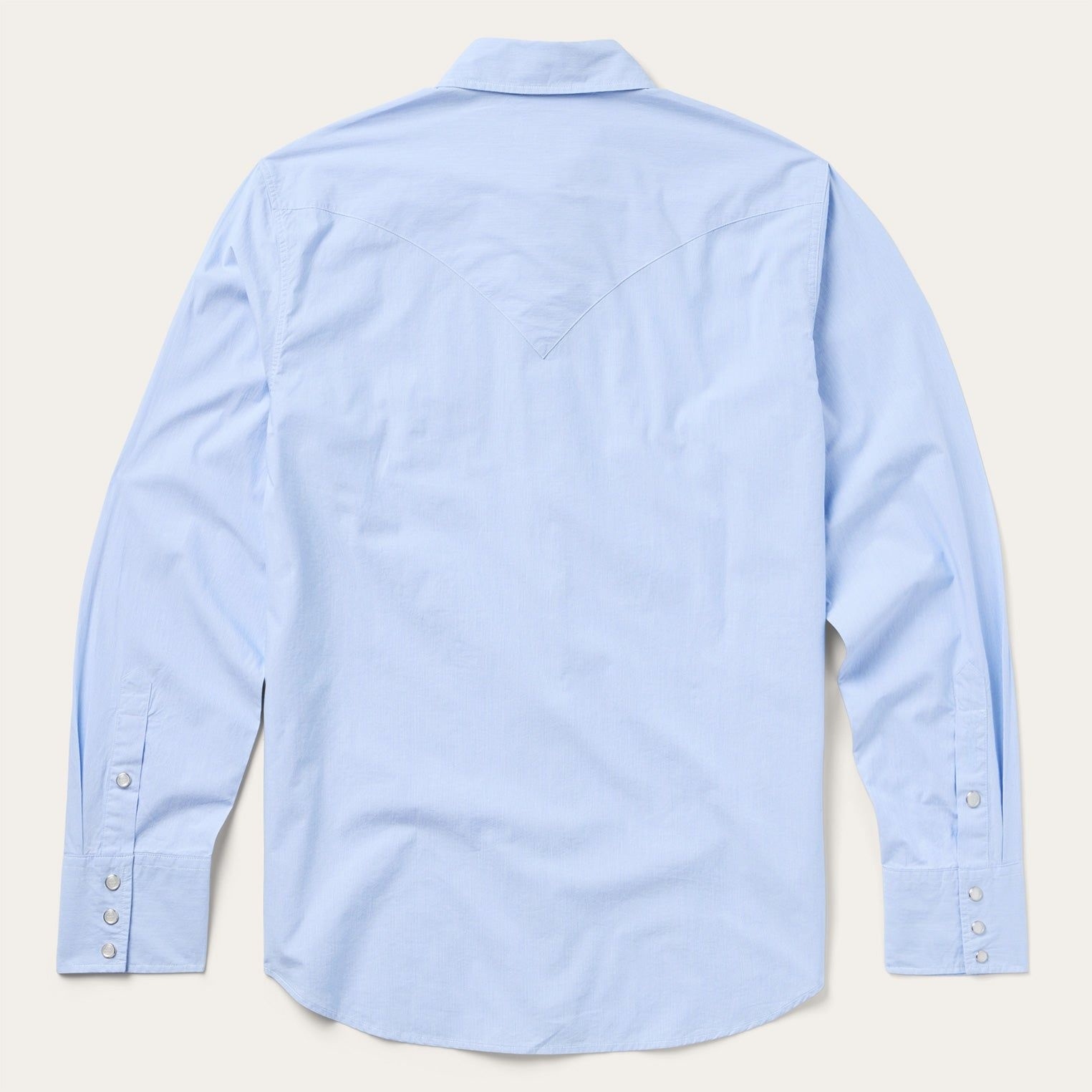 The Azure Horizon | Essential Sky Blue Western Snap Shirt