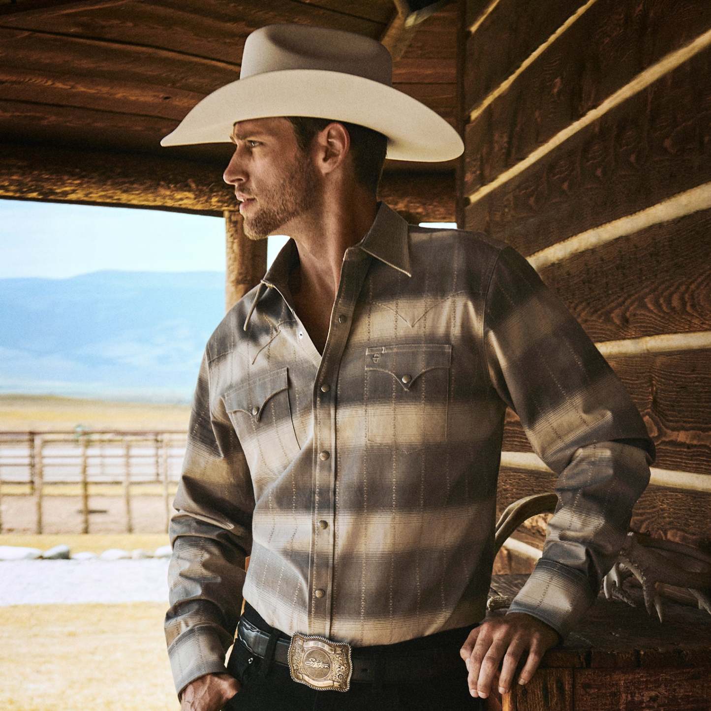 Serape Dobby Twill Western Shirt-MesaThread