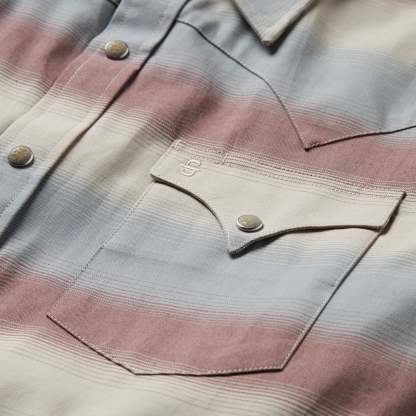 Ombre Stripe Twill Shirt-MesaThread