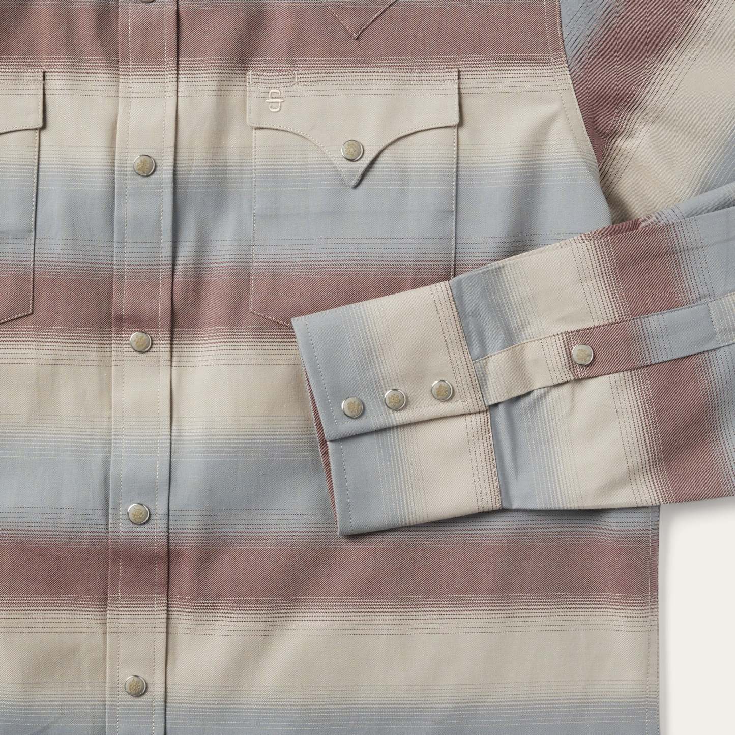 Ombre Stripe Twill Shirt-MesaThread