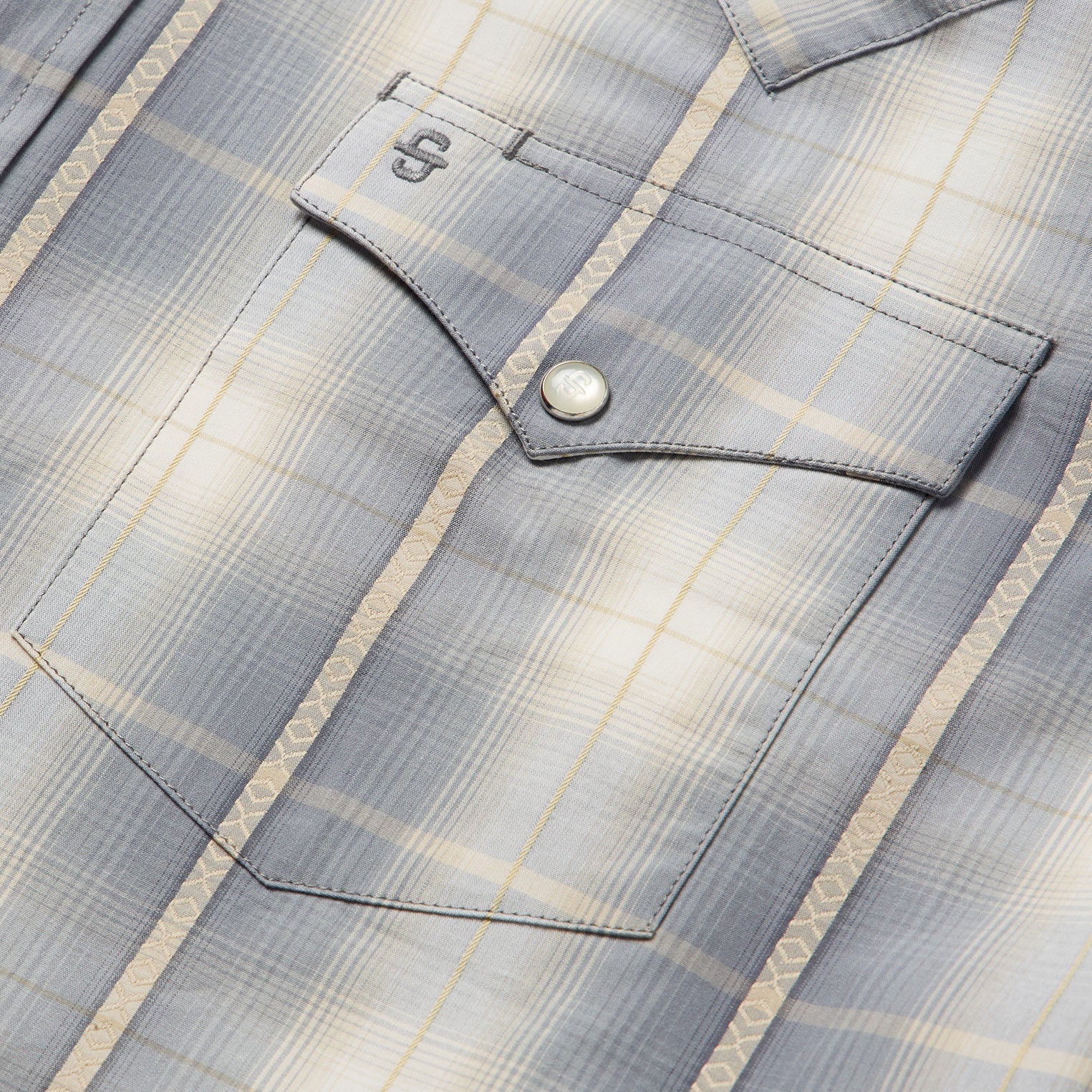 Smoke Diamonds Plaid Western Shirt-MesaThread