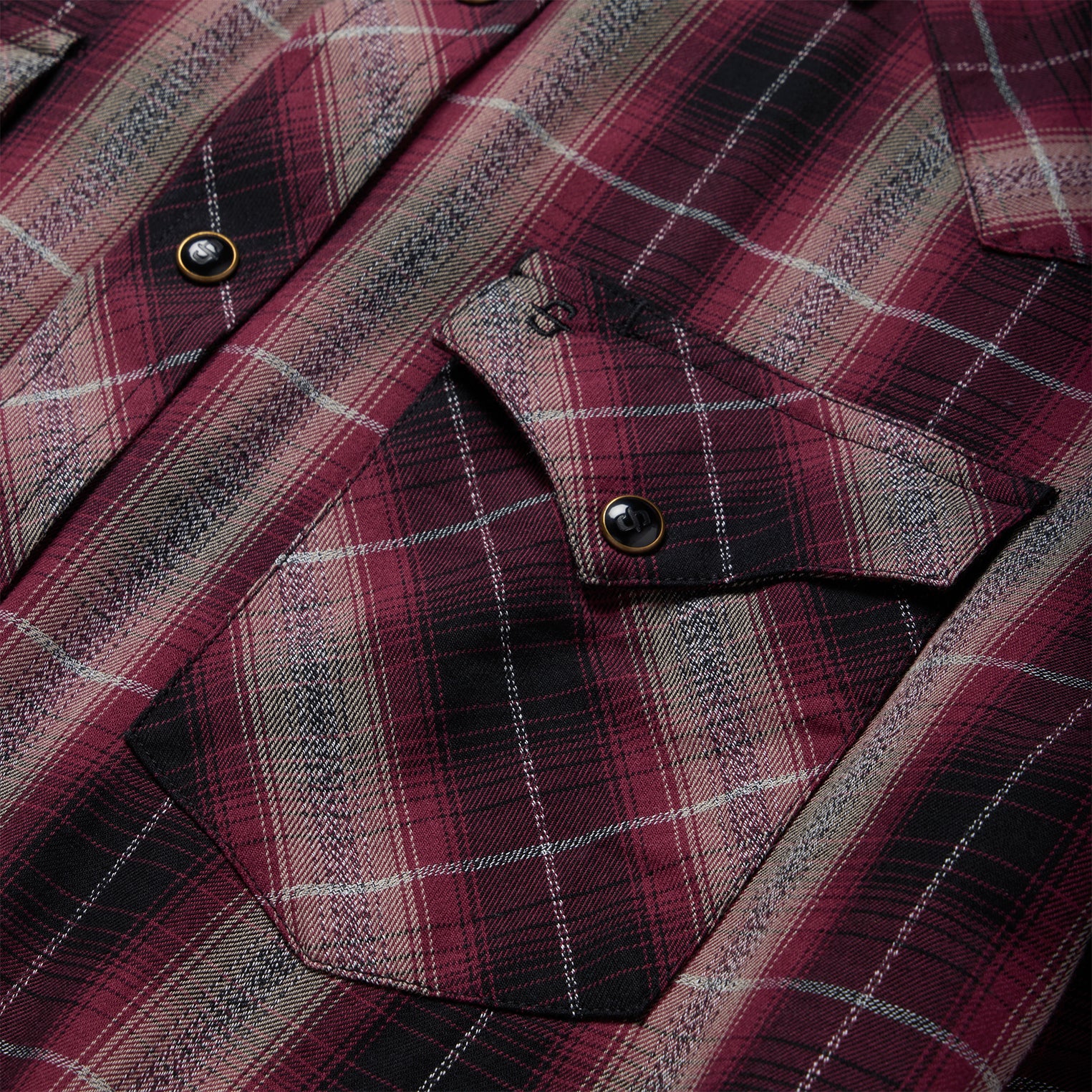 Red Marl Plaid Western Shirt-MesaThread