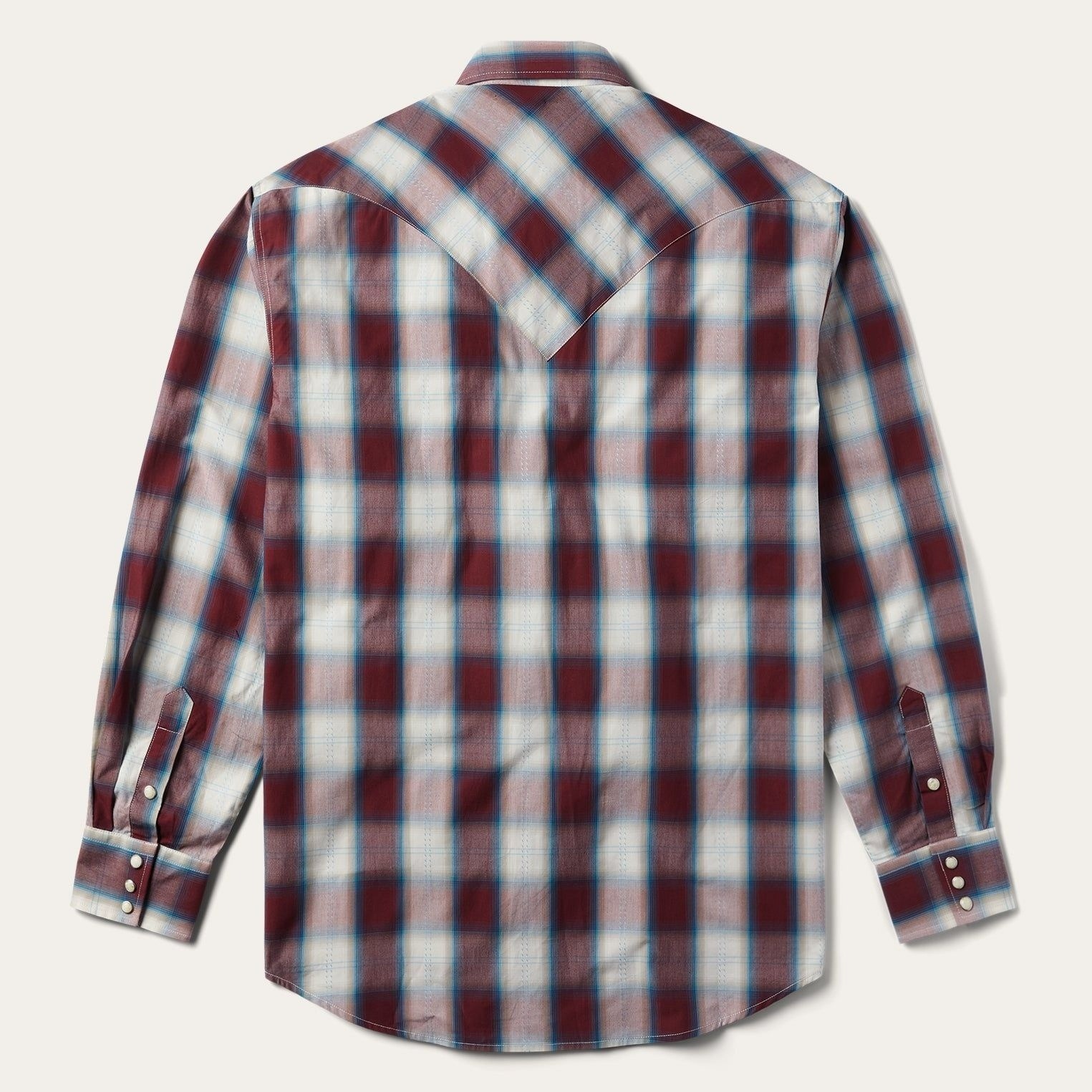 The Crimson Range | Vintage Ombré Plaid Western Shirt