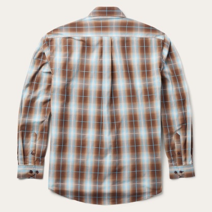 Ombre Plaid Western Shirt