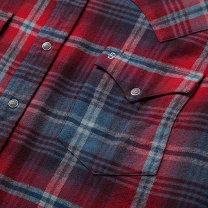 Brushed Twill Plaid Western Shirt-MesaThread