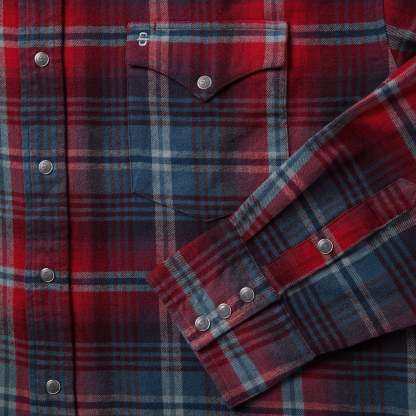 Brushed Twill Plaid Western Shirt-MesaThread