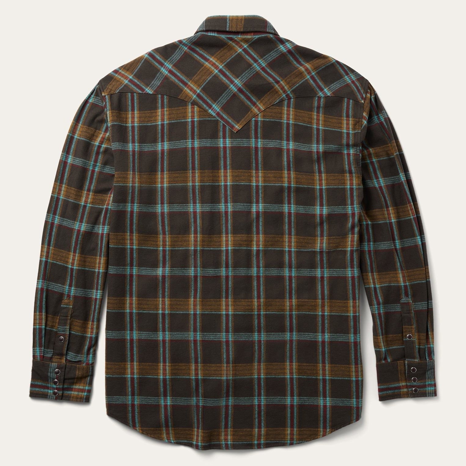 The Autumn Frontier | Multi-Tone Plaid Bias-Cut Western Shirt