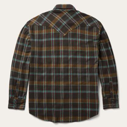 Brushed Twill Plaid Western Shirt-MesaThread