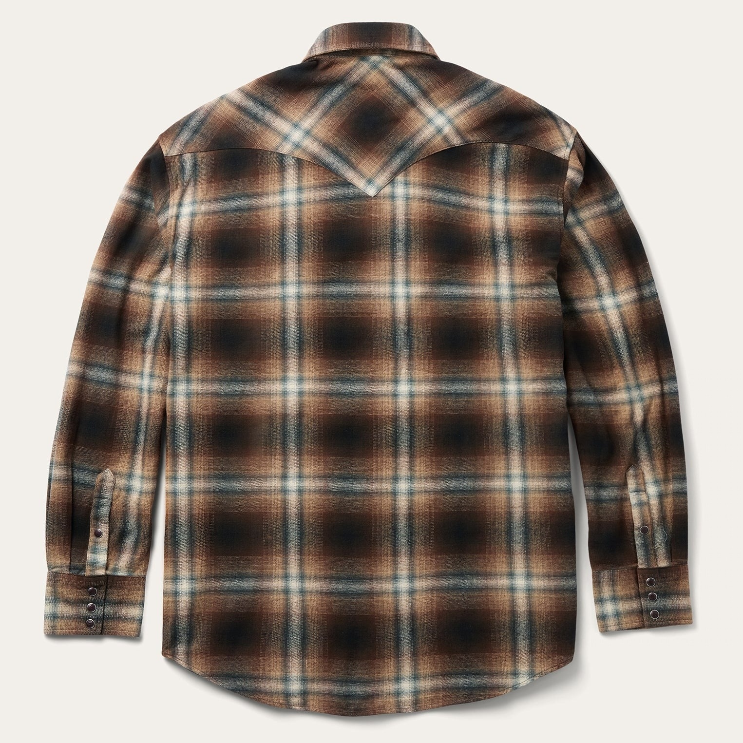 The Ember Shadow | Ombre Plaid Brushed Heritage Western Shirt