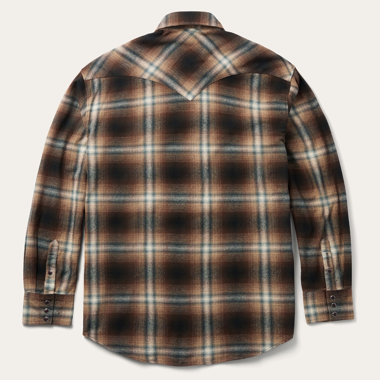 Ombre Plaid Western Shirt-MesaThread