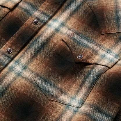 Ombre Plaid Western Shirt-MesaThread