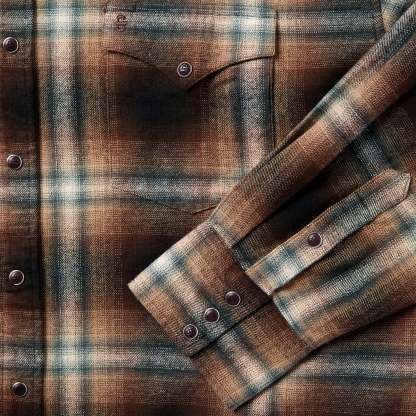 Ombre Plaid Western Shirt-MesaThread