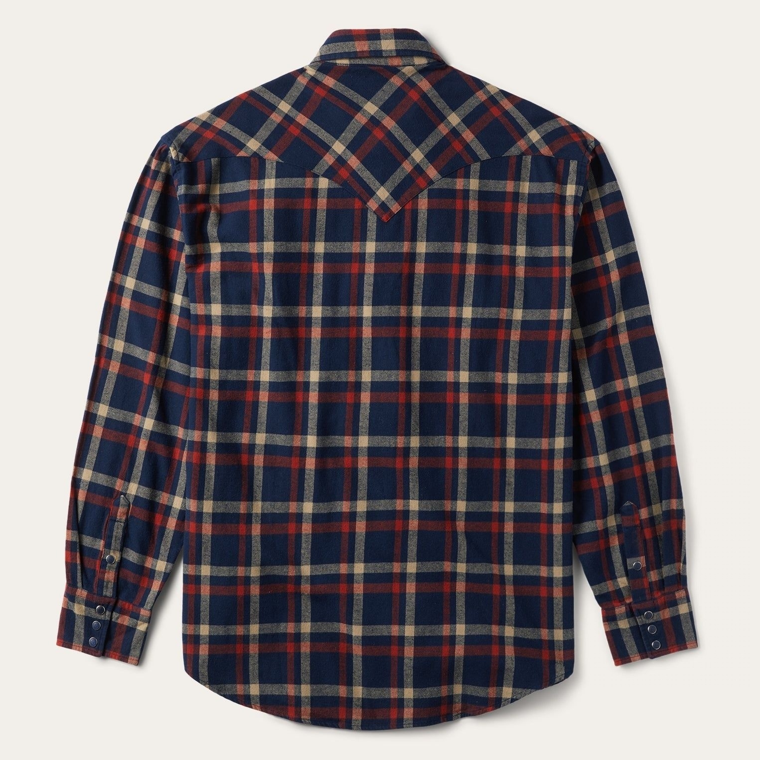 The Timberline Plaid | Navy & Brick Multi-Tone Western Shirt