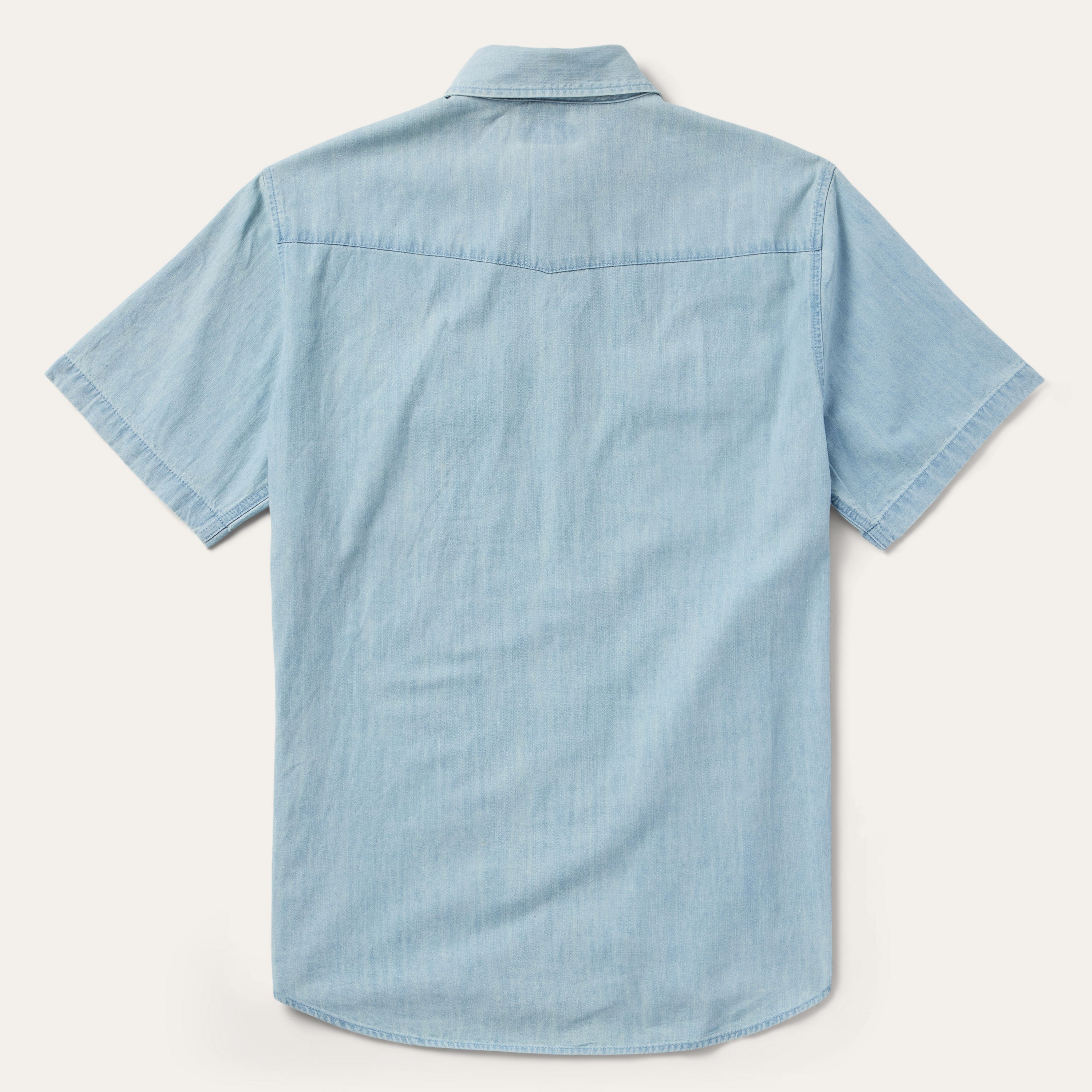 Chambray Oxford Short Sleeve Western Shirt-MesaThread
