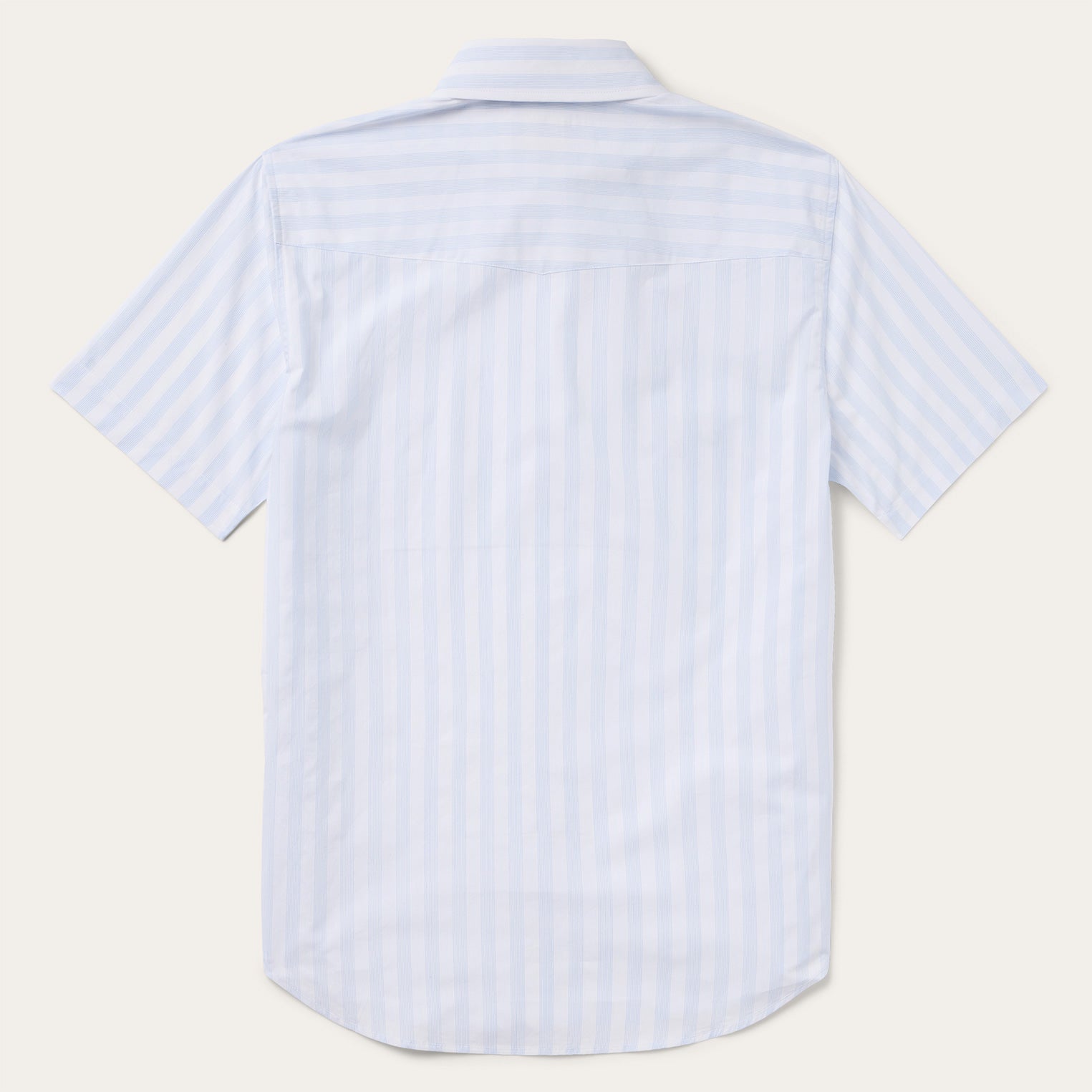 Stripe Oxford Short Sleeve Western Shirt-MesaThread