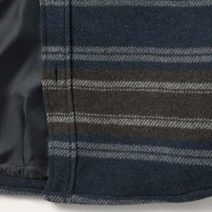 Wool Blend Stripe Shirt Jacket-MesaThread