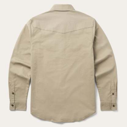 Brushed Twill Lined Shirt Jacket-MesaThread