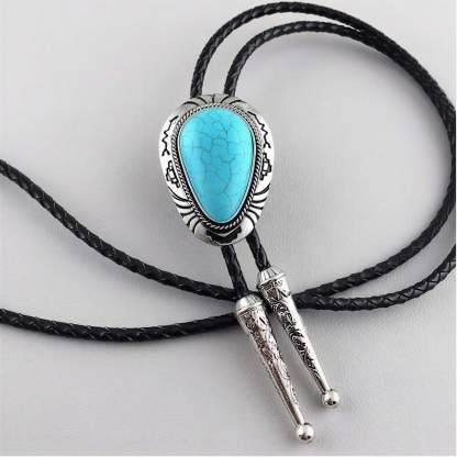 mesathread-southwestern-teardrop-turquoise-western-bolo-tie-black-braided-cord-front-view