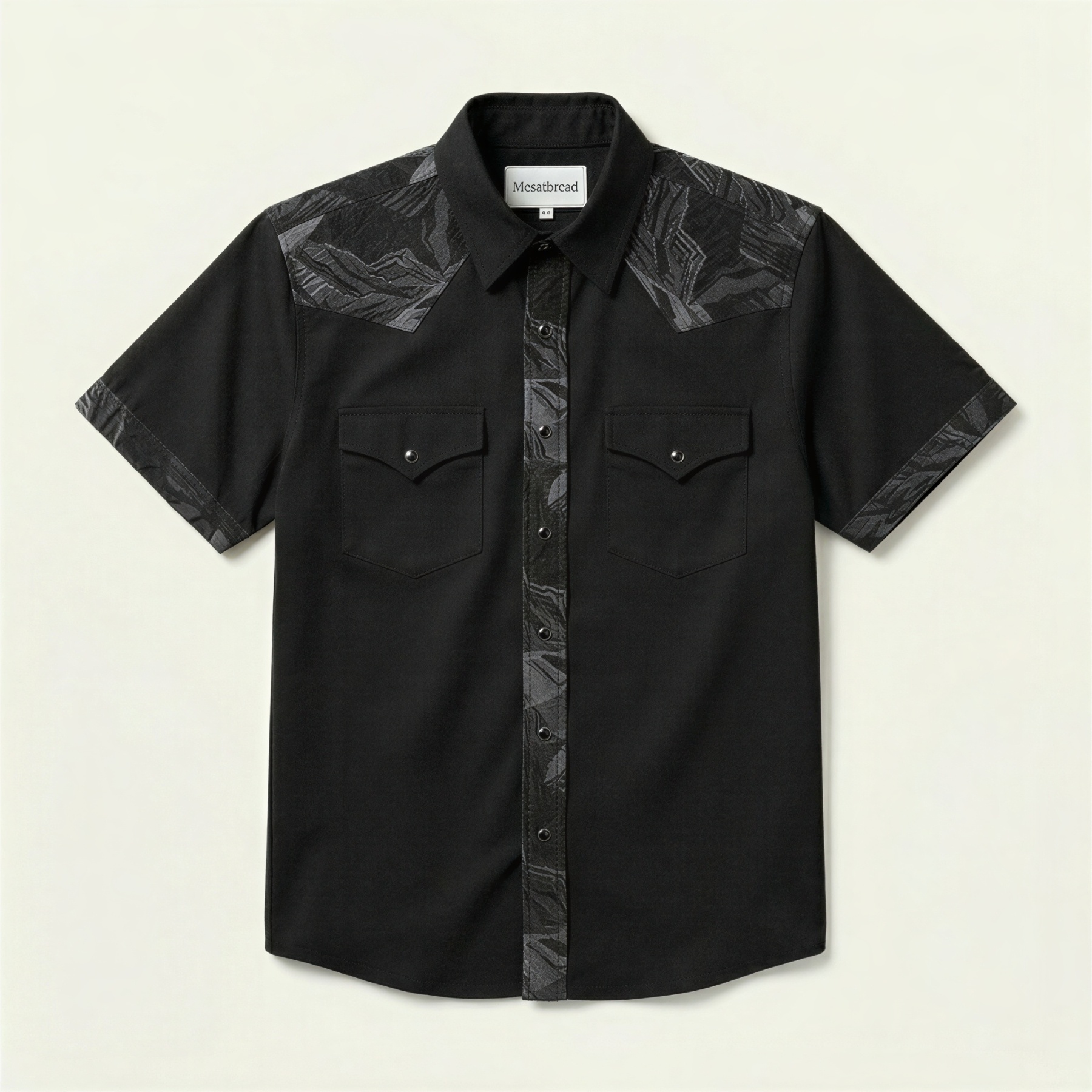 The Shadow Ridge | Mesathread Pro Contrast Panel Short-Sleeve Western Shirt
