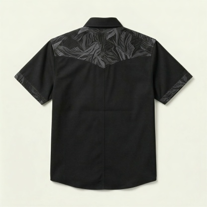 The Shadow Ridge | Mesathread Pro Contrast Panel Short-Sleeve Western Shirt