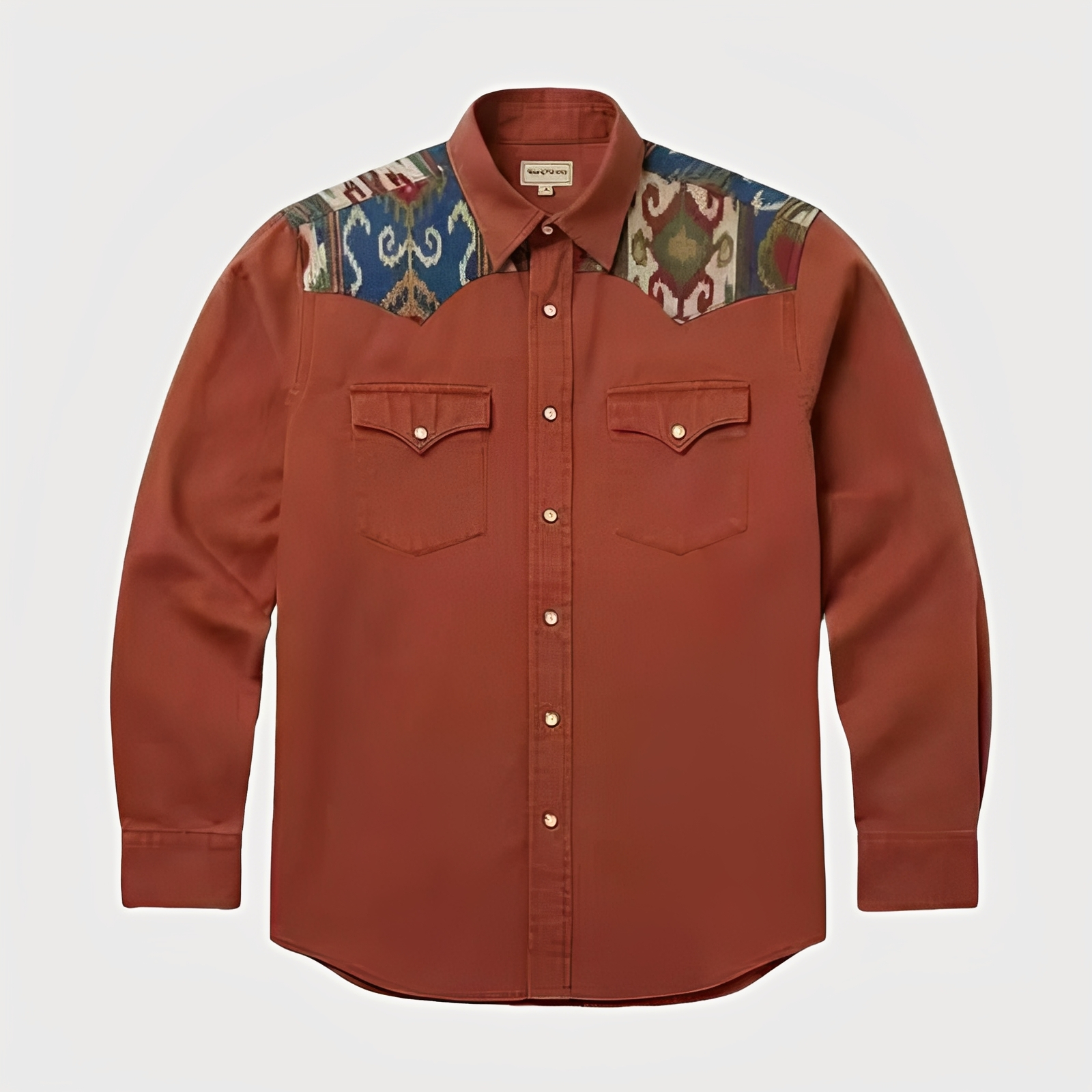 Ikat print - Rust Red - Four prints