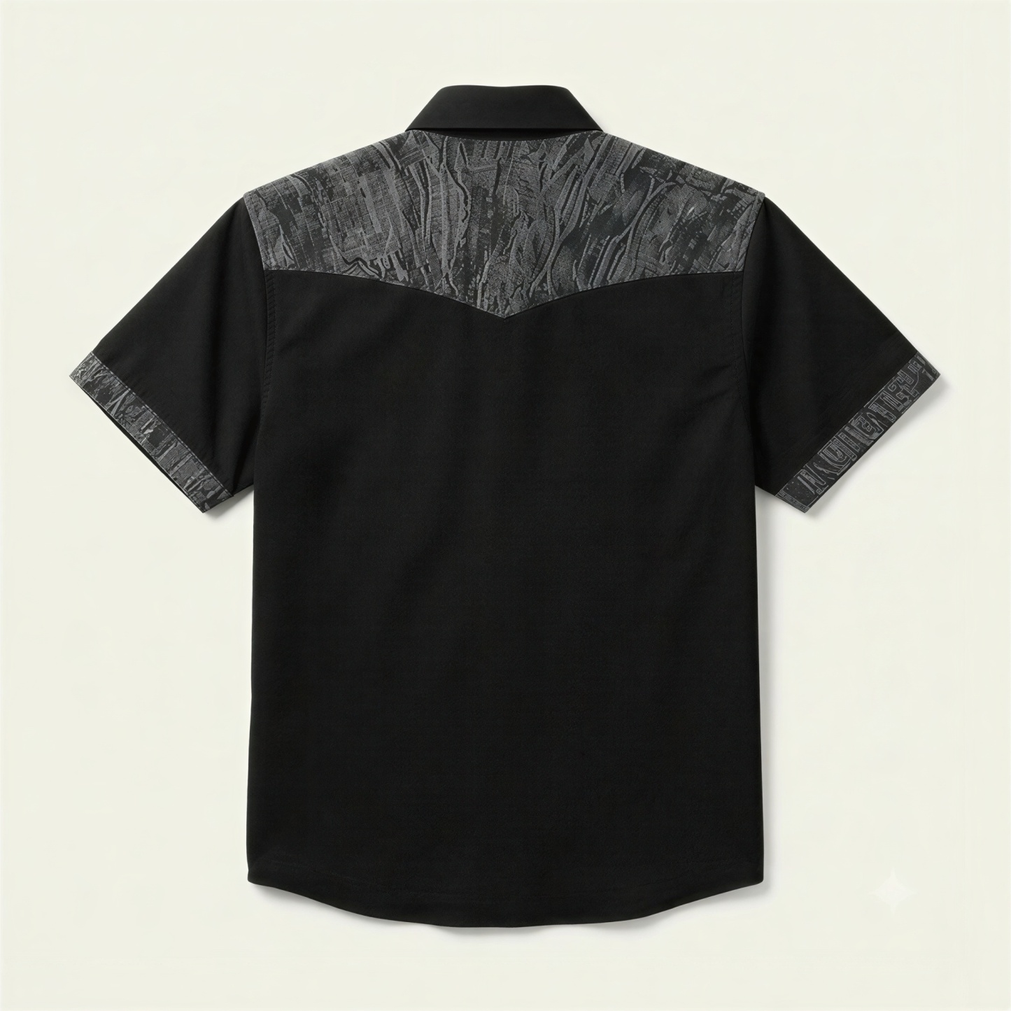 The Onyx Canyon | Mesathread Pro Contrast Panel Short-Sleeve Western Shirt