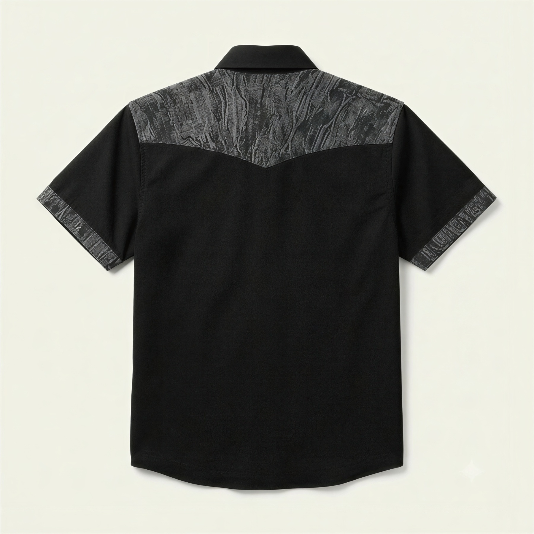 The Onyx Canyon | Mesathread Pro Contrast Panel Short-Sleeve Western Shirt