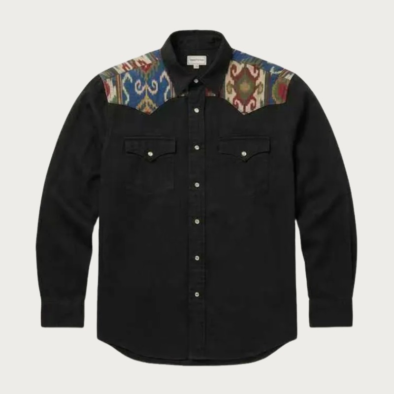 Ikat print - Black - Four prints