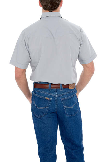 Men's  Cattleman Short Sleeve Solid Western Snap Shirt-MesaThread