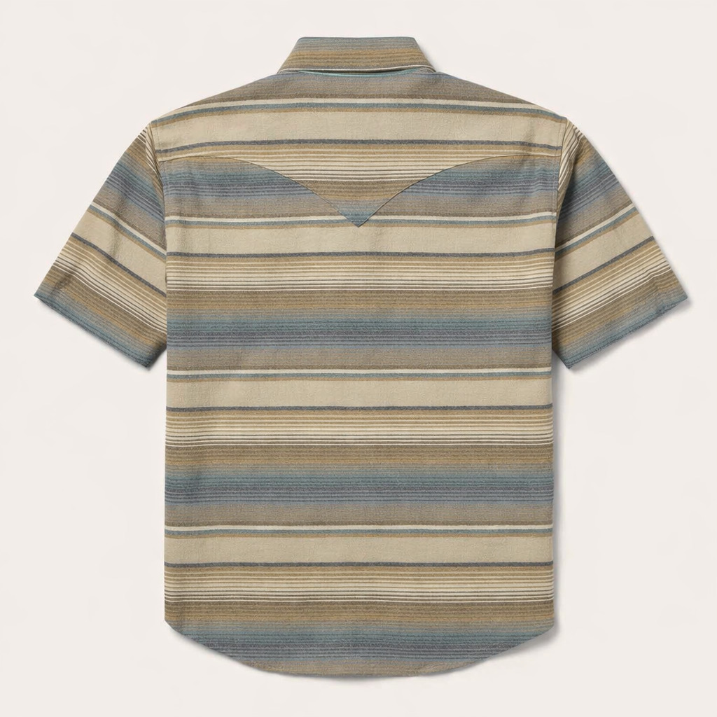 The Badlands Nomad - Heritage Striped Western Short-Sleeved Shirt