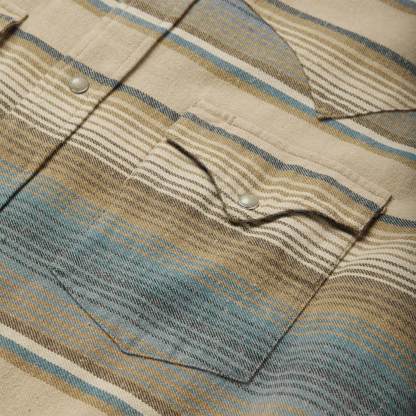 The Badlands Nomad - Heritage Striped Western Short-Sleeved Shirt