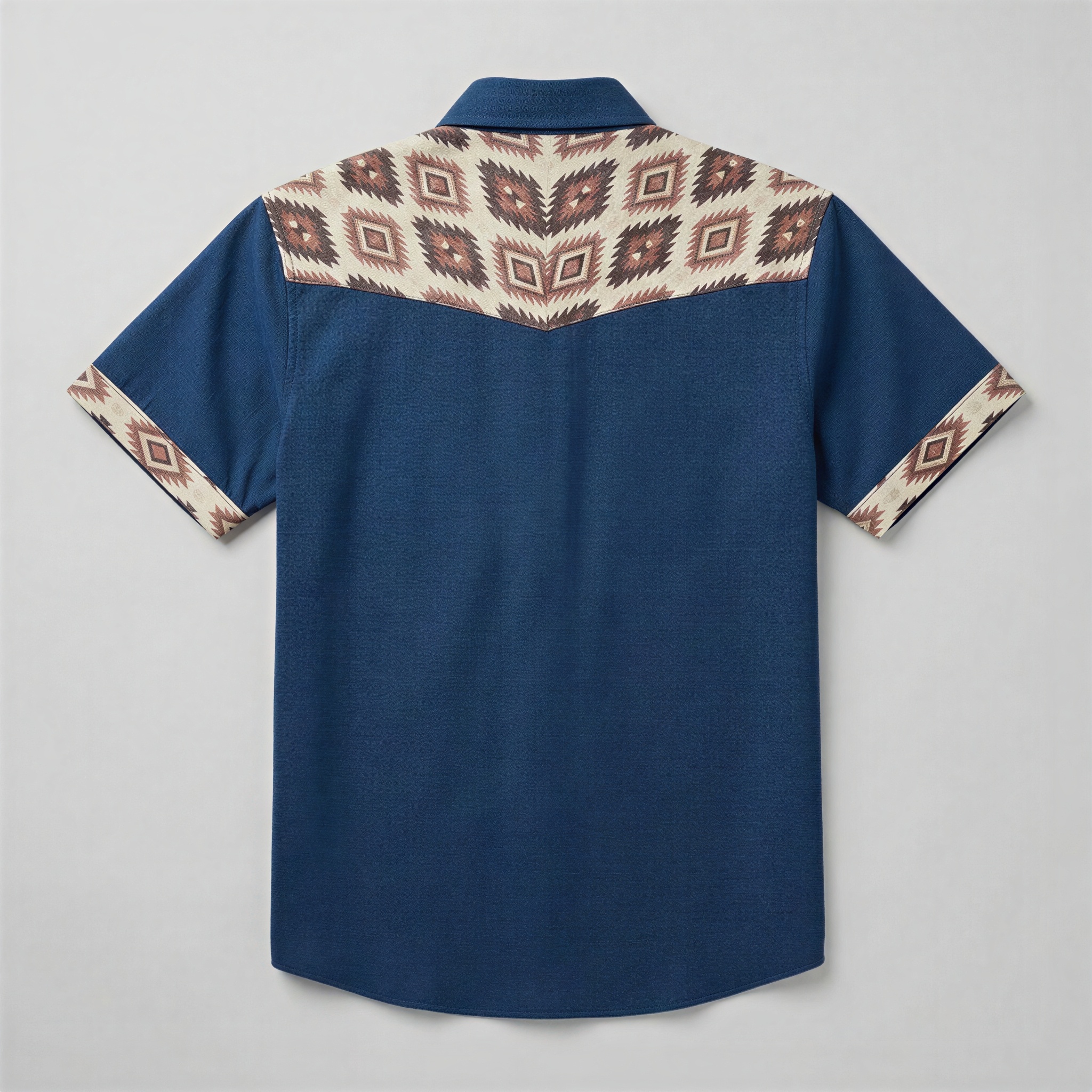 The Indigo Beacon | Mesathread Pro Contrast Panel Short-Sleeve Western Shirt