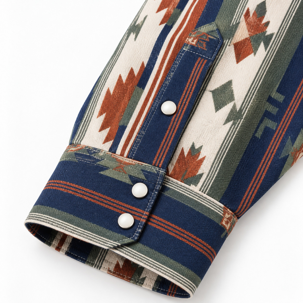 The Nightfall Mesa | Southwestern Geometric Stripe Western Shirt