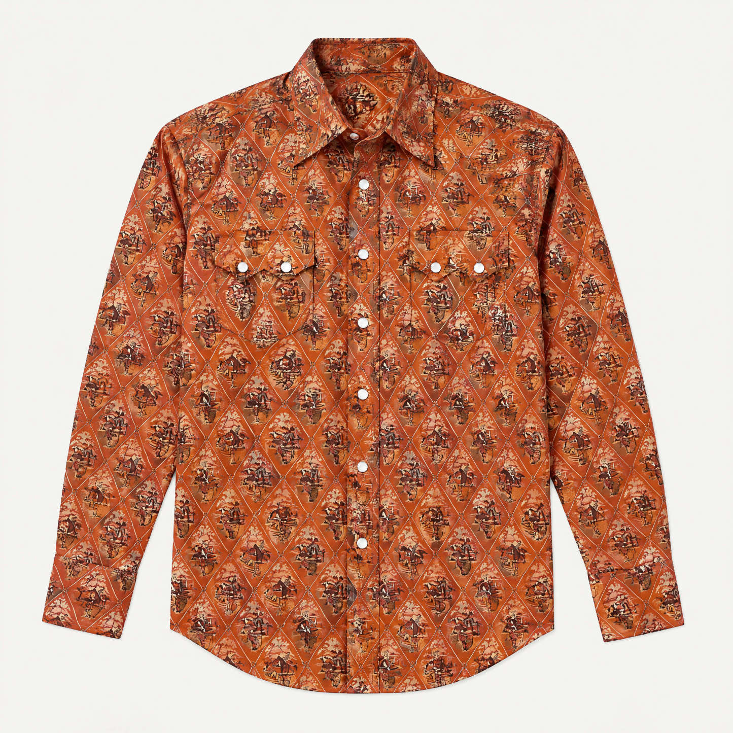 The Crimson Corral | Rust Lattice Rodeo Shirt