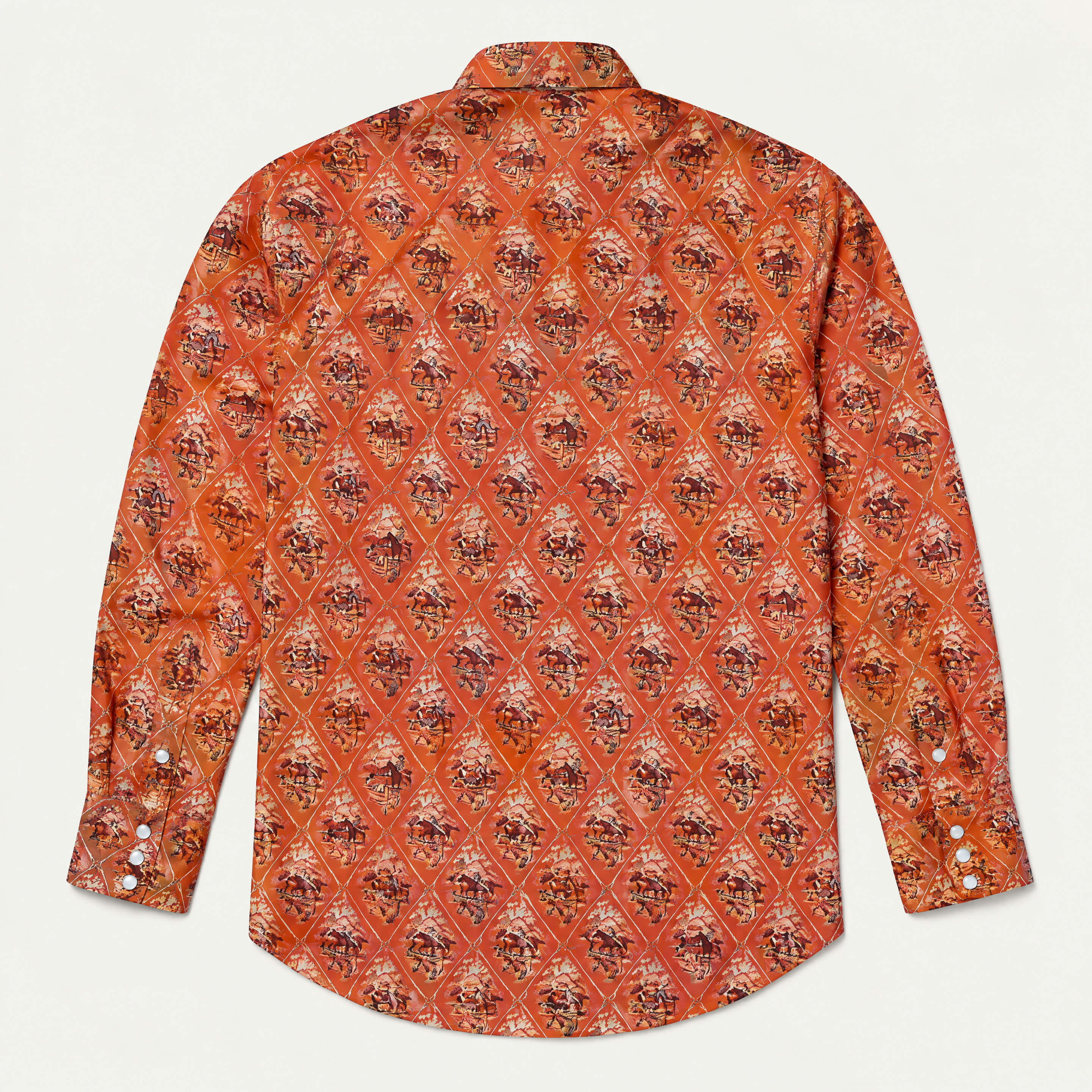 The Crimson Corral | Rust Lattice Rodeo Shirt