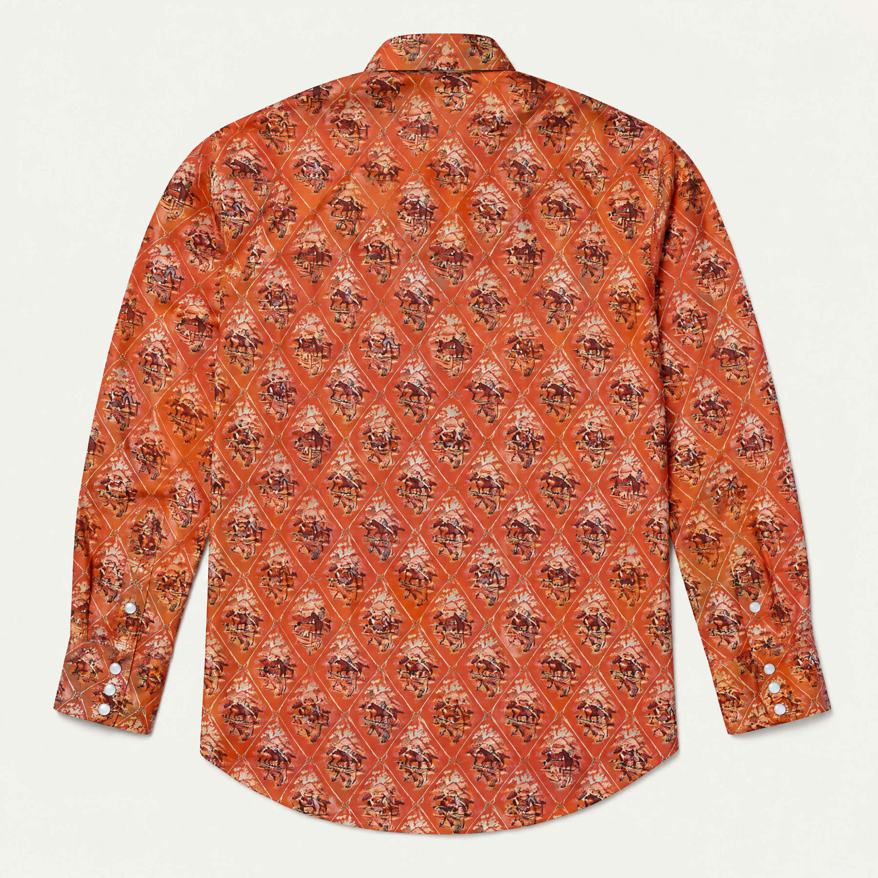 The Crimson Corral | Rust Lattice Rodeo Shirt