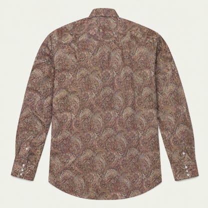 The Crimson Crown | Regal Paisley Western Long Sleeve