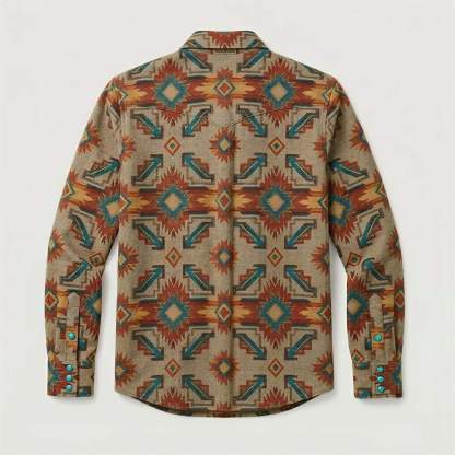 the-earthweave-tribe-mesathread-mens-southwestern-aztec-blanket-western-shirt-back-view