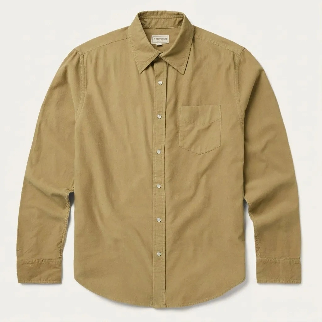 The Canyon Dusk | Essential Khaki Twill Button-Down