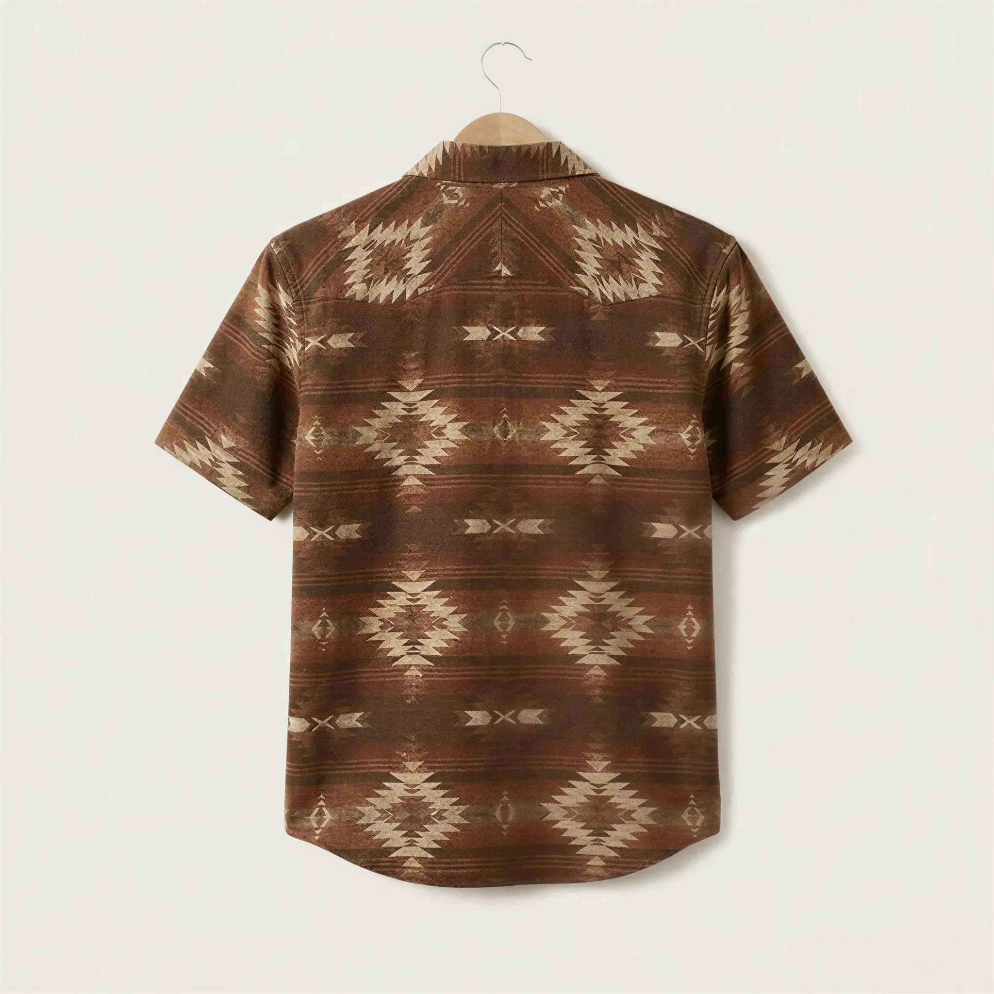 The Wyatt Pearl Snap | Heritage Serape Stripe Short Sleeve Western Shirt - 5