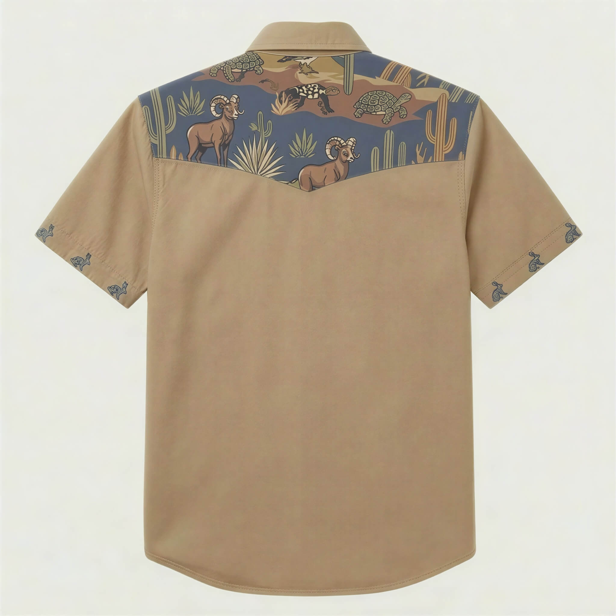 The Mojave Badlands | Mesathread Pro Contrast Panel Short-Sleeve Western Shirt