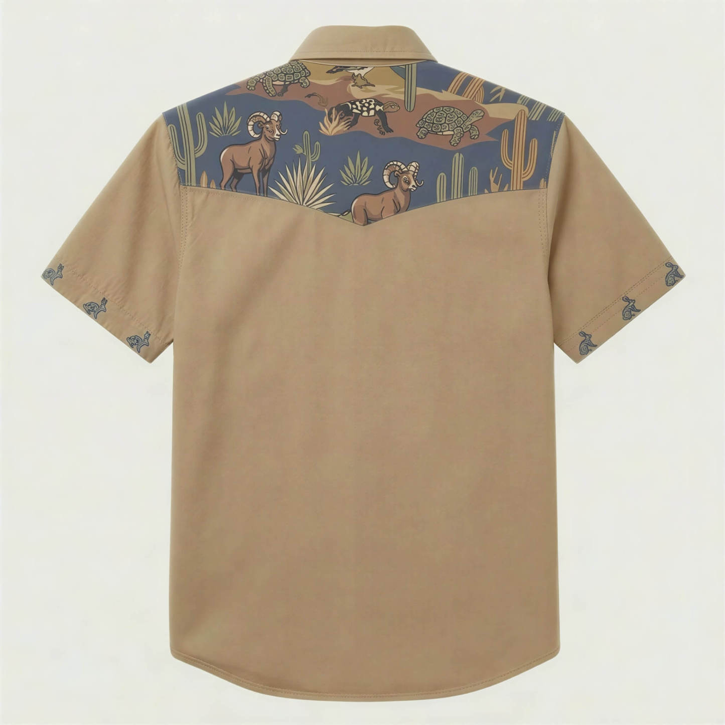The Mojave Badlands | Mesathread Pro Contrast Panel Short-Sleeve Western Shirt