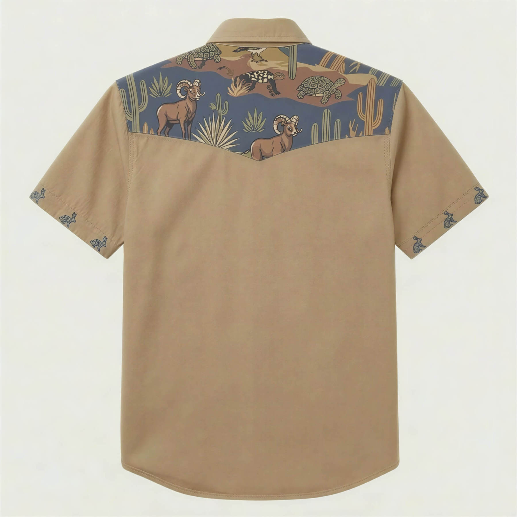 The Mojave Badlands | Mesathread Pro Contrast Panel Short-Sleeve Western Shirt